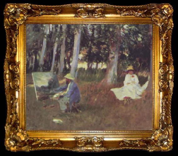 framed  John Singer Sargent Monet Painting, ta009-2